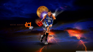 Basketball player running ball lightning - his hand and lightning free wallpaper