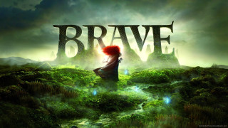 Woman red hair field grass 2 - brave free wallpaper