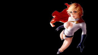 Woman flying white red outfit - a red cape free wallpaper