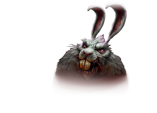 Rabbit bloody face bloody mouth - pincushion len free wallpaper