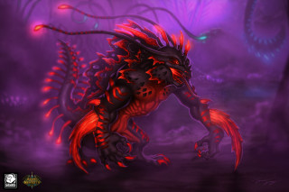 Red black dragon glowing sharp - dragon free wallpaper for desktop