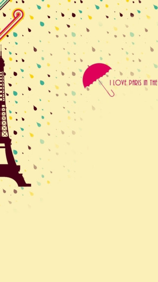 Eiffel tower pink umbrella rain - paris school free wallpaper for mobile