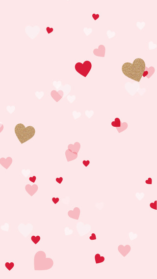 Pink background hearts confetti fun - evaline ness free wallpaper for mobile