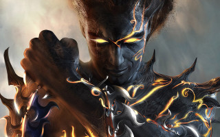 Man sword demon face fantasy - a sword and a demon face free wallpaper