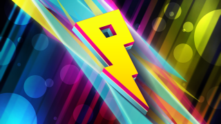 Colorful lightning bolt rainbow background - pixel art free wallpaper