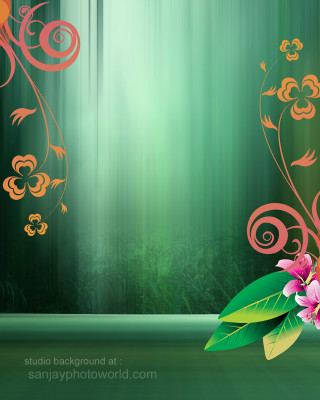 Green background pink flower leaves - a red flower free wallpaper for mobile