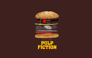 Hamburger glasses pulp fiction poster - a pair of glasses free wallpaper
