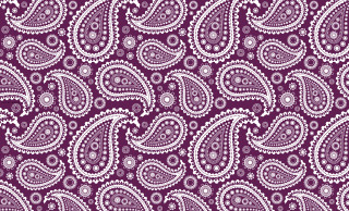 Purple paisley pattern white dots - white dot free wallpaper