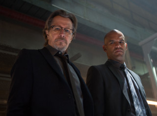 Two men suits ties building - a light shining free wallpaper