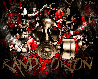Gas mask blood spray paint - a gas mask free wallpaper