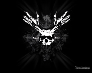 Skull wings skull dark background - a light beam free wallpaper