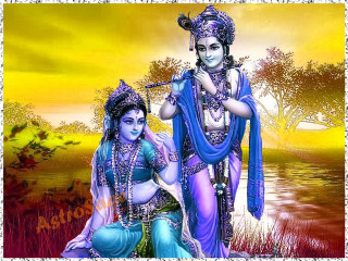 Couple field sunset lake painting - divine free wallpaper