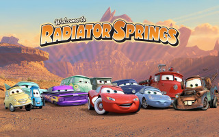 Radiator springs cars mountain sunset - excessivism free wallpaper