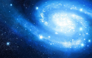 Blue spiral object space stars - star and dust free wallpaper
