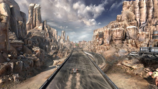 Train rocky landscape mountain range - a train traveling free wallpaper