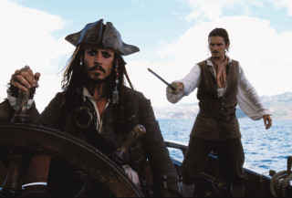 Pirate men boat ocean sword - two man free wallpaper