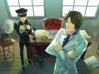 Man suit tie woman room - dr. atl free wallpaper for desktop