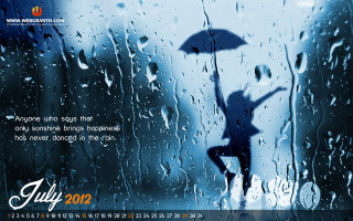 Woman umbrella rain arms up - a rainy day free wallpaper