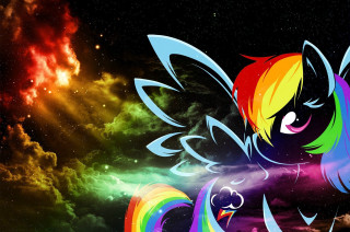 Rainbow colored unicorn rainbow tail - its head free wallpaper