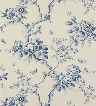 Blue flowers vines wallpaper design - blue flower free wallpaper for tablet