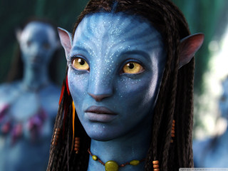 Blue skin yellow eyes blue - weta digital free wallpaper