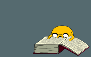 Cartoon character reading book wide - a book free wallpaper