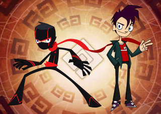 Cartoon character red scarf black - eamon everall free wallpaper