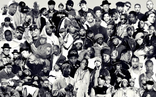 Collage black white people group - a collage free wallpaper