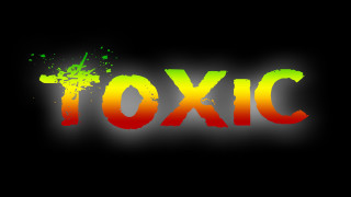 Toxic black background red paint - logo free wallpaper