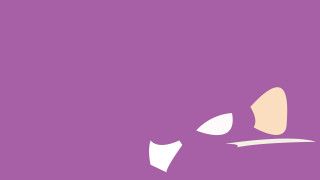 Purple background white cat yellow - vector curve free wallpaper