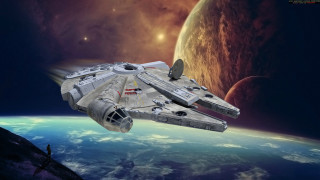 Star wars ship flying planet - a star war free wallpaper