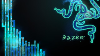 Blue neon snake black background - cedric seaut keos masons free wallpaper