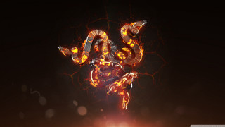Cobra snake glowing light fire - a snake free wallpaper