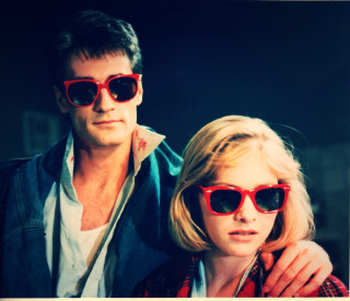 Red sunglasses jacket plaid woodcut - a plaid shirt free wallpaper