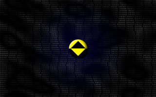 Yellow black logo numbers background - a yellow triangle free wallpaper