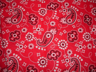 Red bandana white black paisley - paisley pattern free wallpaper