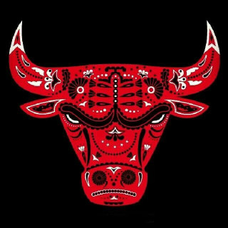 Bull pattern black red white - candido bido free wallpaper