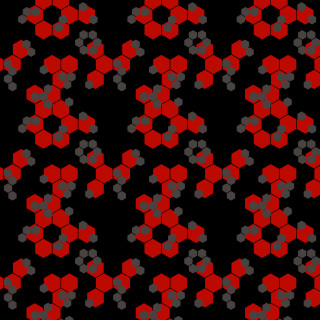 Black red hexagonal pattern design - generative free wallpaper for tablet