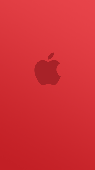 Red apple logo shadow minimalism - dahlov ipcar free wallpaper for mobile