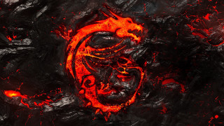 Red black dragon painting splatter - paint splatter free wallpaper