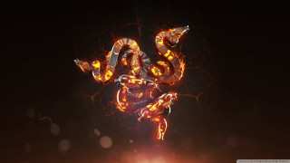 Snake cobra glowing light fire - a snake free wallpaper