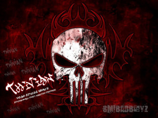 Skull red background black white - a skull free wallpaper