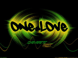 One love graffiti logo swirls - visual art free wallpaper