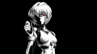 Woman red eyes gun knife - ghost in the shell free wallpaper