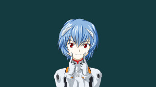 Anime blue hair red collared - a anime character free wallpaper