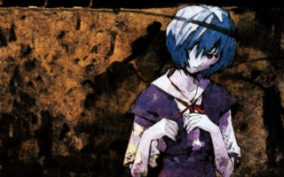 Woman blue hair necklace stone - a stone wall free wallpaper