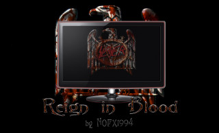 Computer monitor red black reign - adolf born free wallpaper