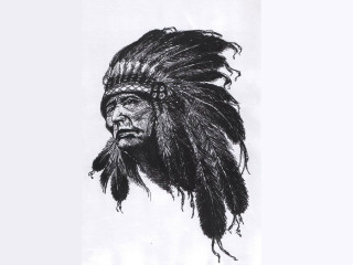 Native american headdress feathers drawing - don maitz free wallpaper
