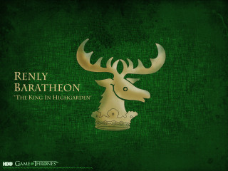 Green background gold stag head - preraphaelitism free wallpaper