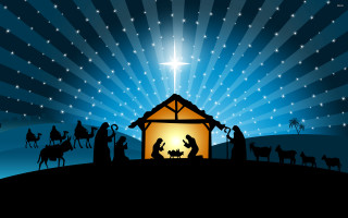 Nativity star of david birth - free christmas wallpaper